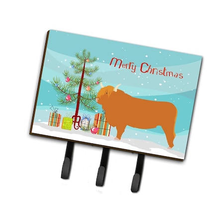 Carolines Treasures Highland Cow Christmas Leash or Key Holder BB9187TH68